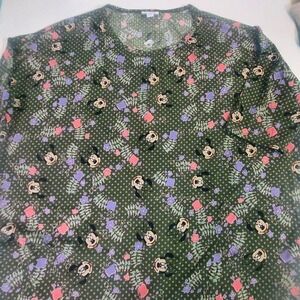 LulaRoe Classic T‎ - TShirt Size L Disney Collab Mickey Mouse Green Tee Top